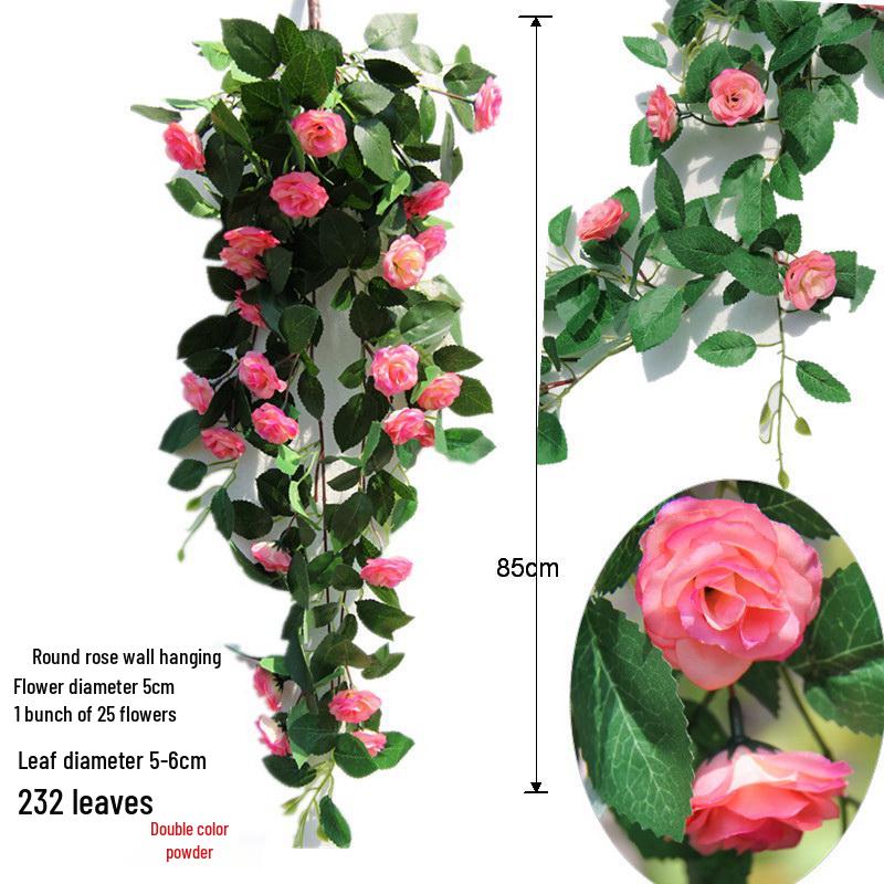 Artificial Rose Vine Hanging Decor for Walls and Ceilings