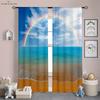 Rainbow Color Stripes Curtains for Boys and Girls, Three-Dimensional Printing Curtains, Kitchen and Living Room Decoration