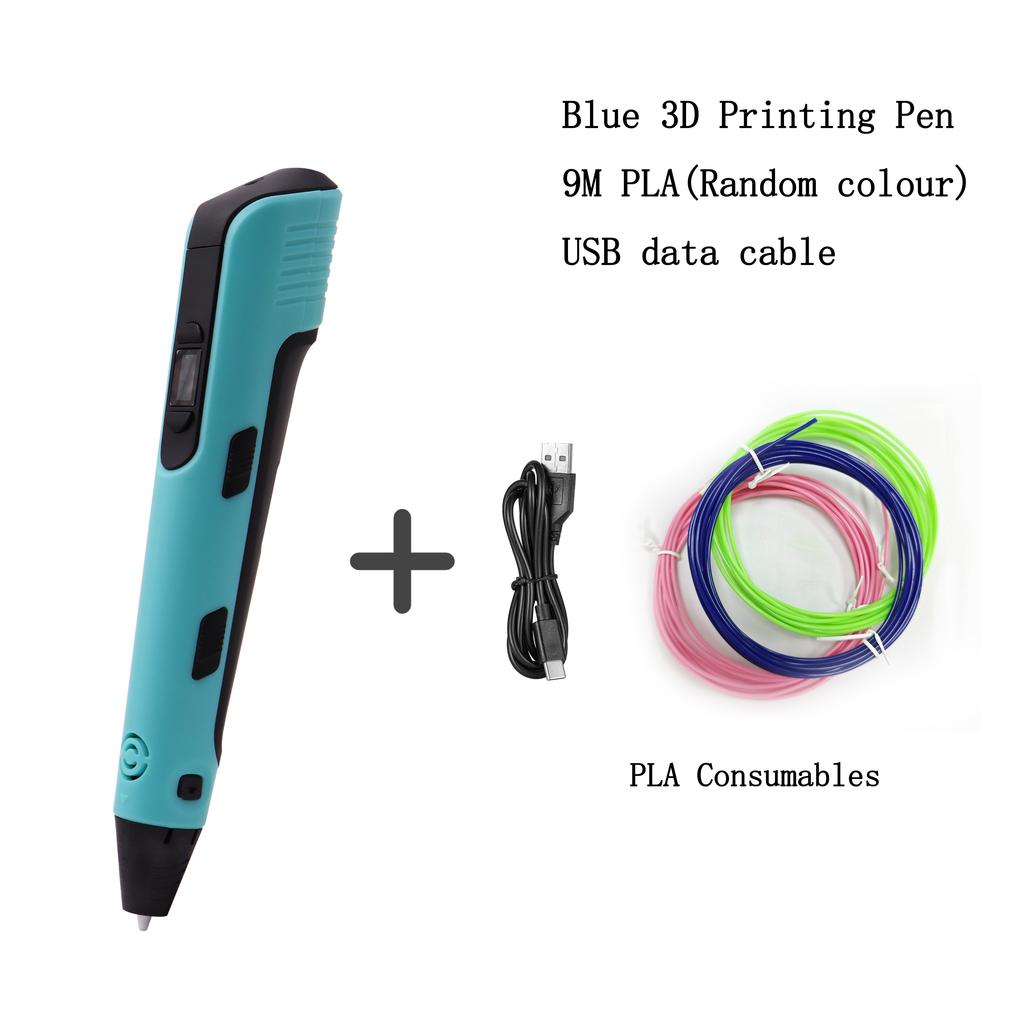 New Smart 3D Printing Pen Children S DIY Painting Toys Lcd Screen Display 9 Meter Pla Filaments Niche Holiday Creative Gifts