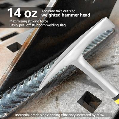 14oz Kopfgewicht Schweißmeißel Hochkohlenstoffstahl Schweißmeißel mit rutschfestem ergonomischem Griff zum Entgraten