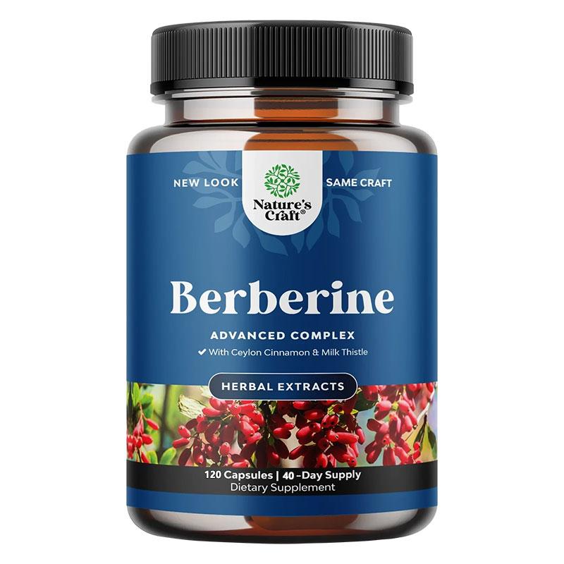 Berberine composite capsules contain 1200mg berberine and Ceylon cinnamon to maintain blood glucose metabolism and heart health120 capsules