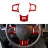 For Dodge Charger 2011-2014 Real Dry Carbon Fiber Steering Wheel Button Panel Trim Cover Car Interior Modification Accessories