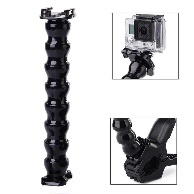 TELESIN Jaws Flex Clamp Mount Adjustable Gooseneck Mount for GoPro Hero 13 12 11 10 9 8 DJI OSMO Action 5Pro 4 3 Insta360 X5 X4