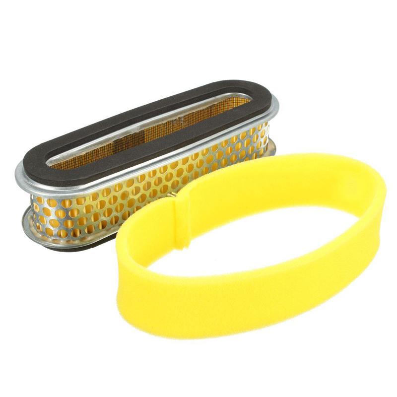 Oval gressklipper luftfilter og svamp for Honda GV150 HR194 HR195 HR214 HRA214