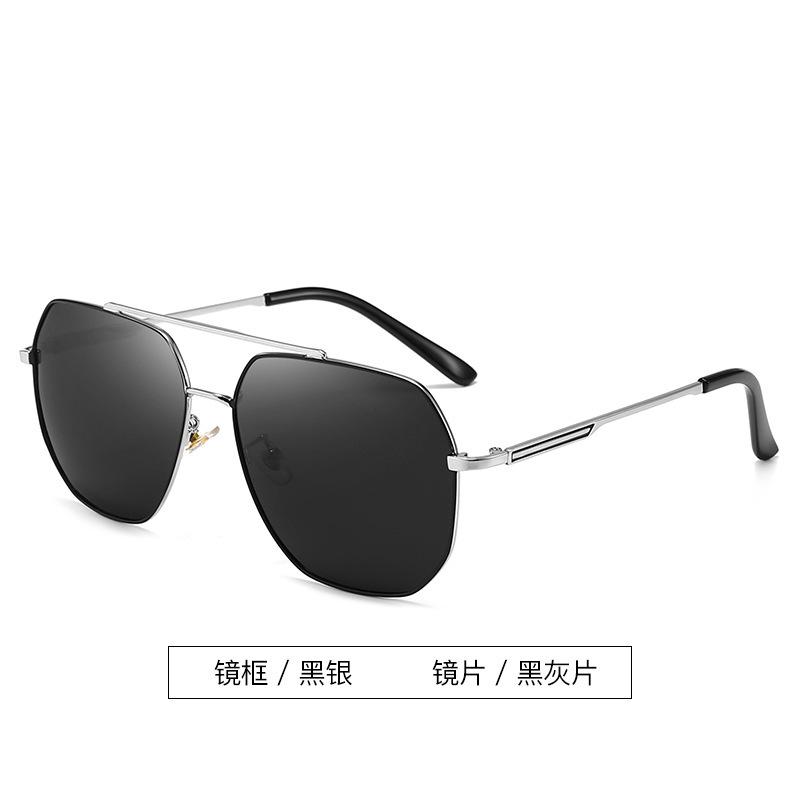 

Polarized, Sunglasses Men S Retro Toad Sunglasses High Definition Polygon Double Beam Tide Metal Ins Fashion