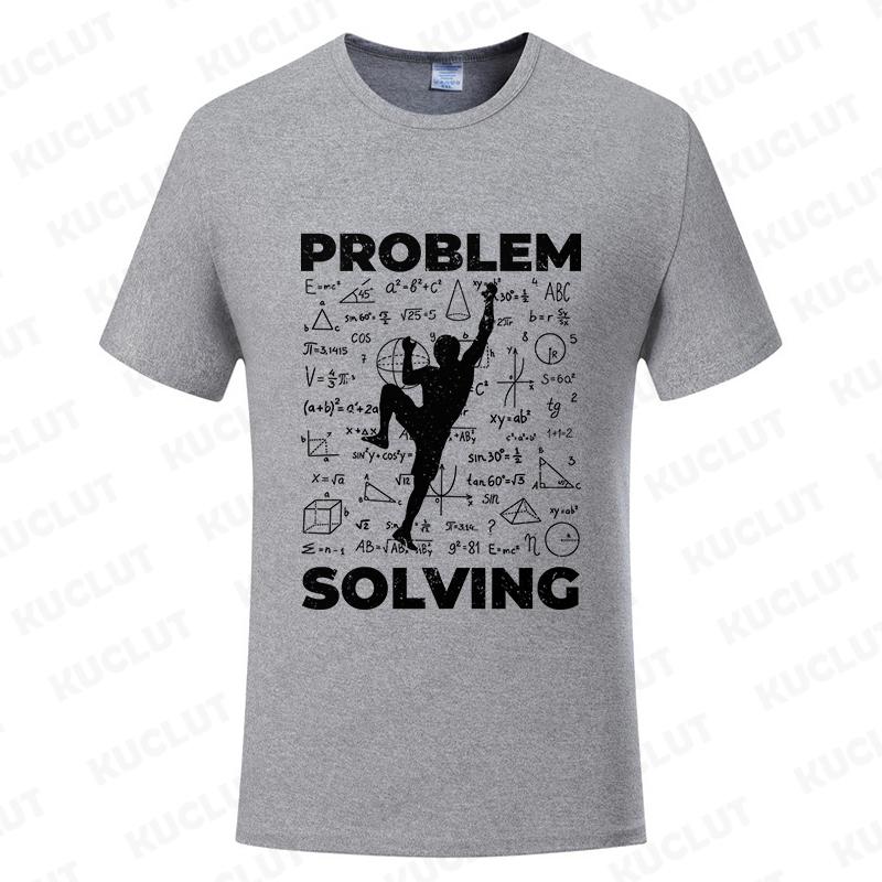 Rock Climbing T Shirt for Women Men Bouldering Tees Problem Solving Math Tops Sport Climber Tshirt Short Sleeve Unisex Clothing
