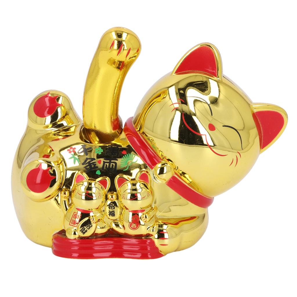 Solar Waving Cat Innovative Cute Auto Waving Arm Solar Powered Fortune Cat for Car Dashboard Checkout Counter Start Business