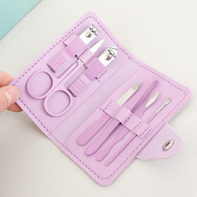 7-Piece Manicure Set: Nail Clippers, Pliers, Scissors & LOGO Print Gift Set