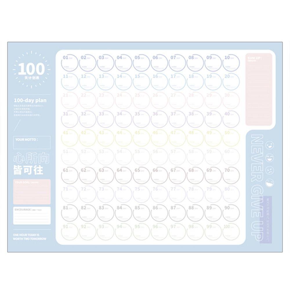 Agenda 100 Day Plan Sheet To Do List Wall Schedule Planner Plan Check List Sheet  Student