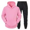Autumn and winter men's hooded pullover sweater set casual sports hoodie sweater trousers two-piece set