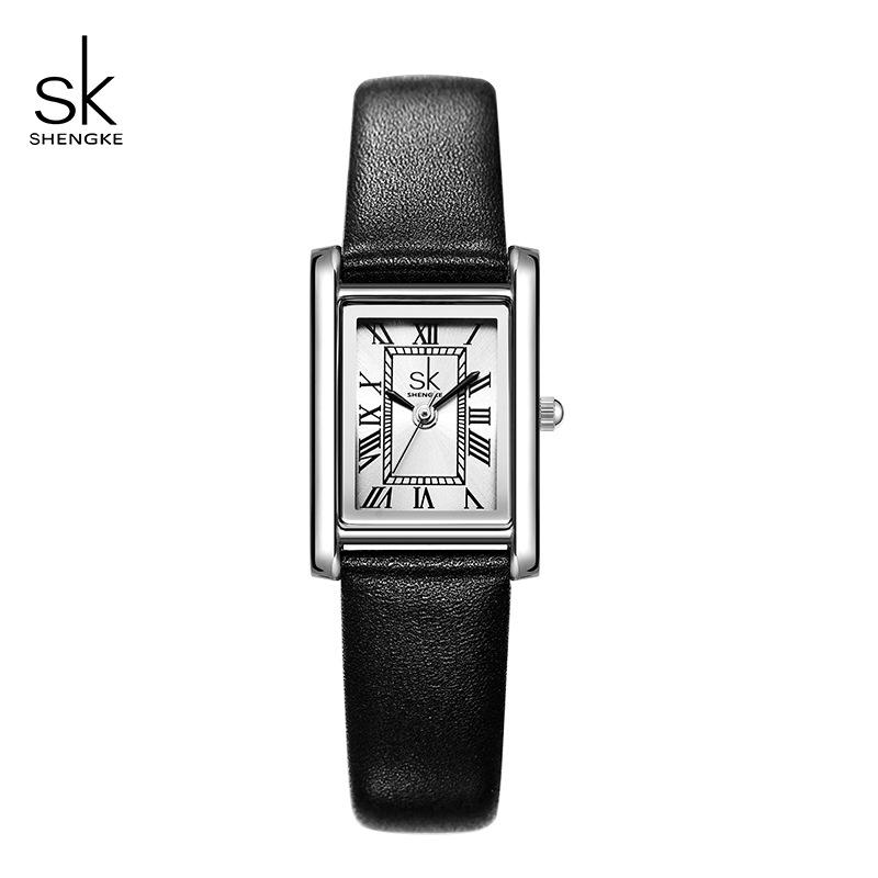 

Sheng Ke Women s Square Quartz Waterproof Watch with Rose Gold Steel Band