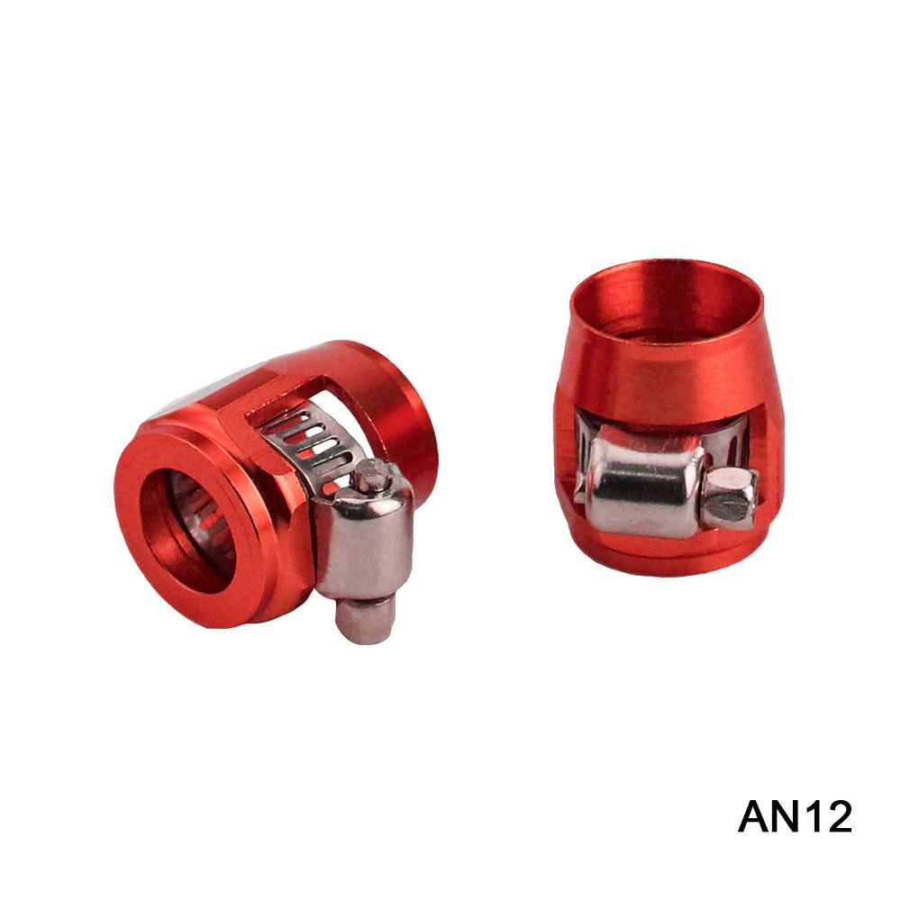 1lot=2pcs AN6 AN8 AN10 AN12 AN4 Hose Clamp End Fuel Pipe Clip Oil Water Tube Hose Fittings Hose Clamp Hose Clamp Fixing Clamp