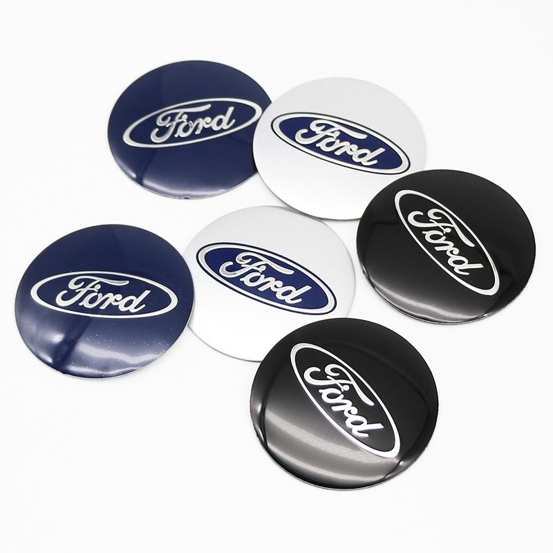 Car Exterior Decorative Accessories Wheel Hub Center Cap Stickers Accessories 4Pcs 56mm 60mm 65mm For Ford Focus MK2 MK3 Mondeo