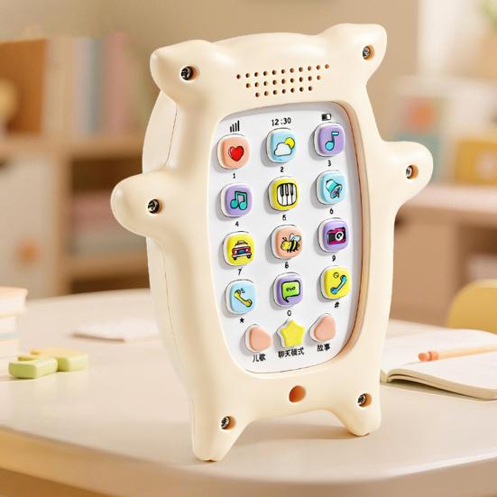 Kids Cartoon Pig Phone Adjustable 15 Songs Storytelling Early Buttons Children Toy Volume Education Learning Mobile