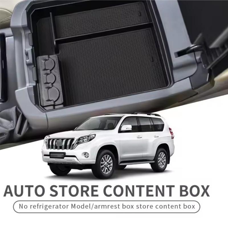 for Toyota Land Cruiser Prado 150 FJ150  Auto Armrest Box Storage Tray Organizer Coin Car Interior Accessories Black