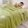 2024 New Class A Soft Waxy Stroking Cats Blanket Four Seasons Air Conditioning Blanket Waffle Double Layer Composite Blanket