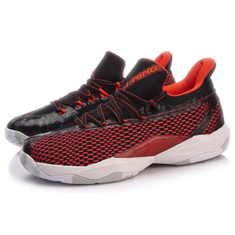 Li Ning Low Top Badminton Shoes Unisex Black Red AYTN061-3