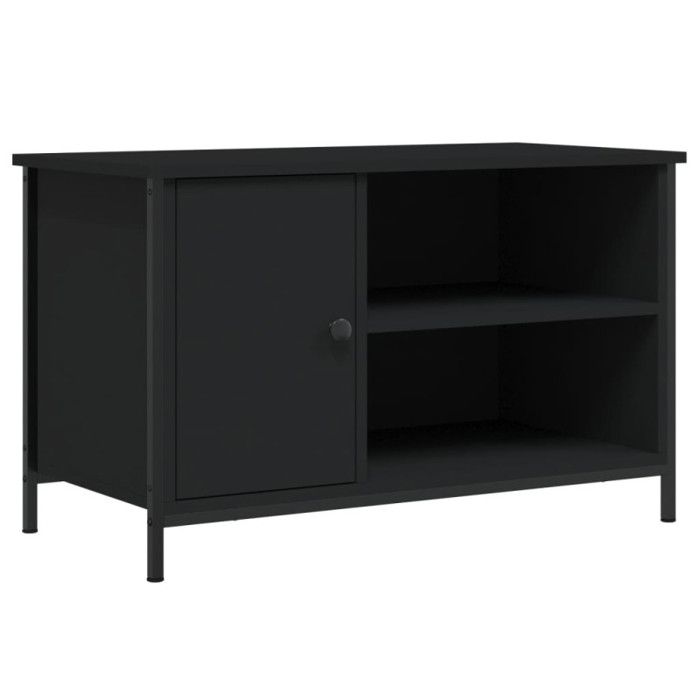 VidaXL Meuble TV Noir 80x40x50 cm Bois d'ingénierie 832768