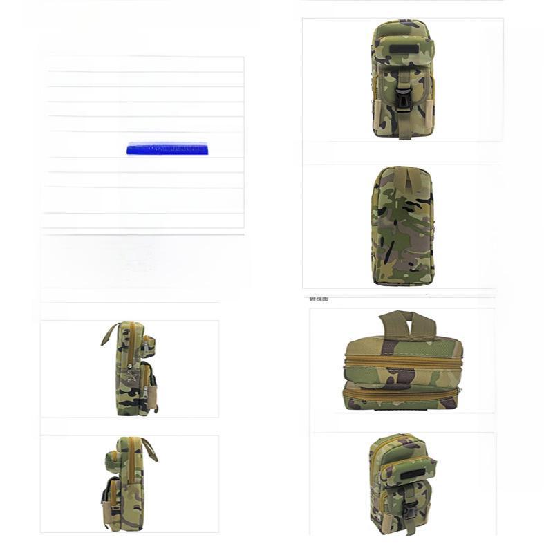 Lezhiyuan Camouflage Multi-Layer Zipper Pencil Case for Boys and Students