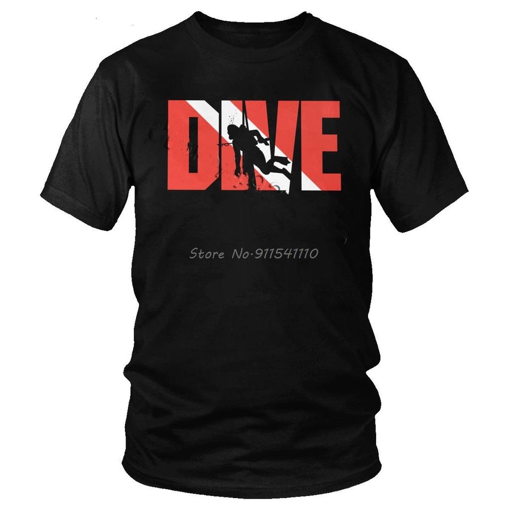 Awesome Scuba Drive Tee Shirt Mens Casual Soft Cotton T-shirt O-neck Short Sleeved Ocean Diving T Shirt Diver Gift Idea Tshirt