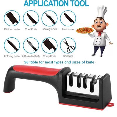 3/4 Segment Messerschärfer Küche Professioneller Messerschärfer Handheld Multifunktionaler Schleifstein Manueller Messerschärfe
