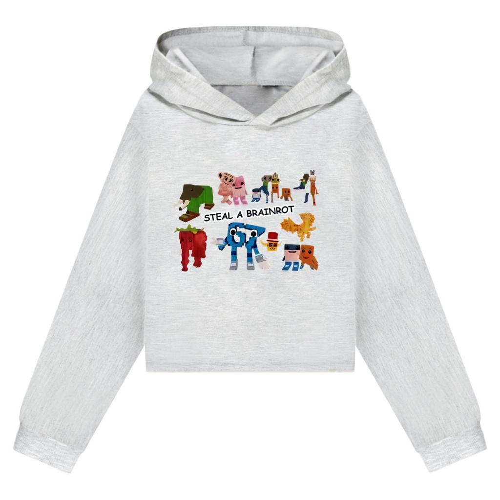 5214 Kids Girls Steal a Brainrot 67 Six Seven Printed Casual Long Sleeves Hoodies Sweatshirt Top
