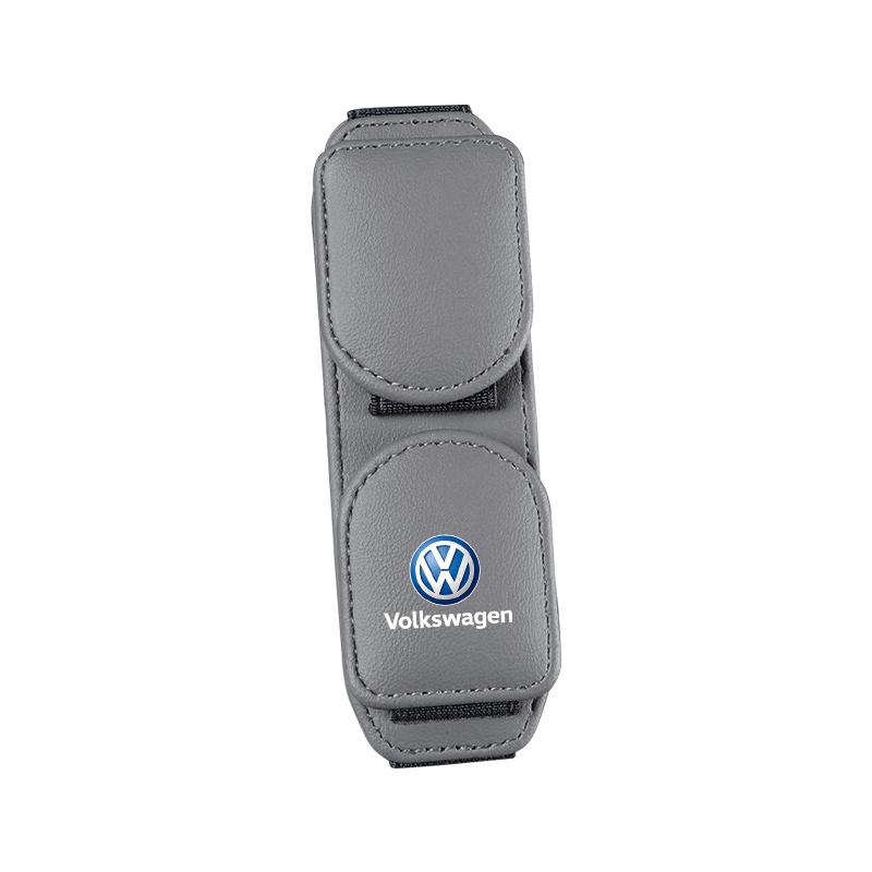 2026 Hot Double Clip Sunglasses Holder Magnetic Leather Glasses Storage For Volkswagen VW Arteon T-ROC Golf Amarok T5 ID3 T-Cross Tiguan