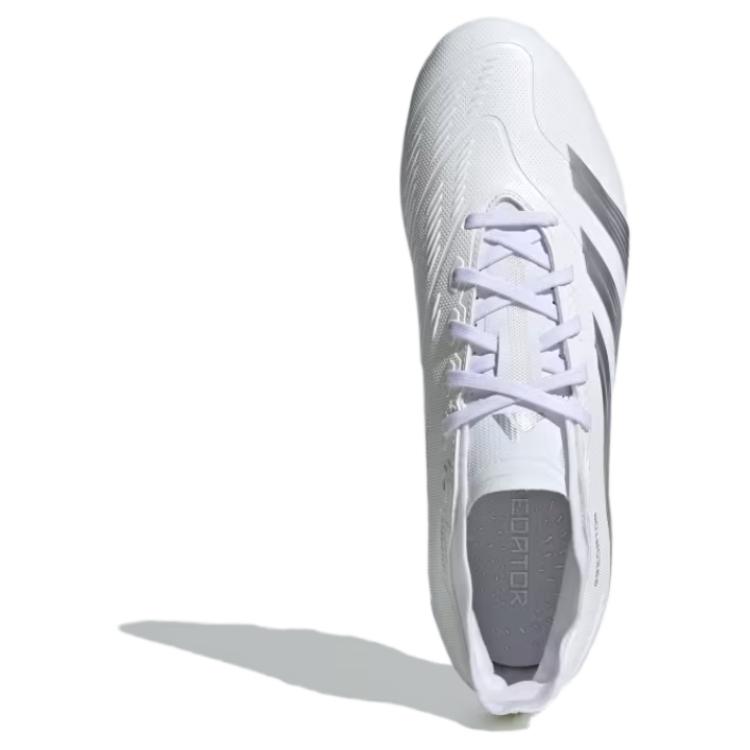Adidas Predator 24 League Low Round Toe Lace-Up MG Football Shoes Men Football Shoes White IE2611