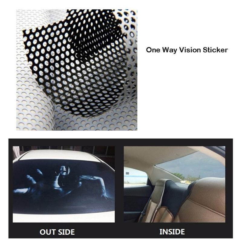 Car Windshield Sticker, Rear Car 3D Sunscreen Sticker, Terrorist Decor, Front Wolf Sticker, Cat Eyes Sticker, Decorative, 130*21Cm