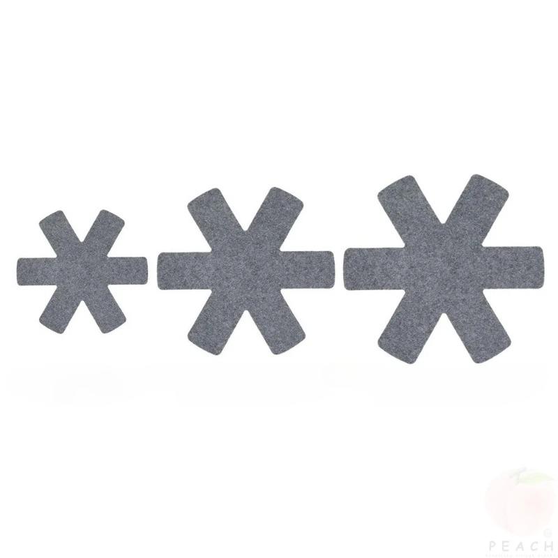 Proteggi Pentole e Padelle 12 Pezzi Divisori per Pentole Pad Non Tessuto 3 Misure Cuscinetti Separatori per Padelle per Proteggere Cuscinetti Separatori Pentole
