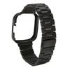 Watch Strap Protective Case Band 2 in 1 Adjusted Stainless Steel Watch Band for