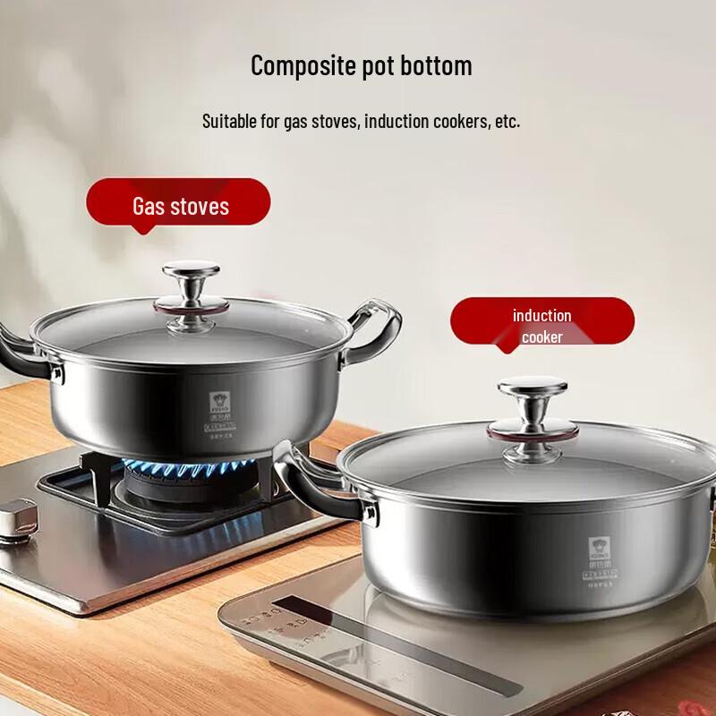 32cm Multifunctional 304 Stainless Steel Divided Hot Pot