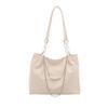 Trendy Women's Bags New Versatile Commuter Texture Pearl Chain Large Capacity Casual Shoulder Tote Bag