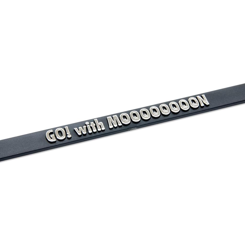 MOONEYES Raised MOONEYES Logo License Plate Frame, New Standard Compliant (Set of 2)