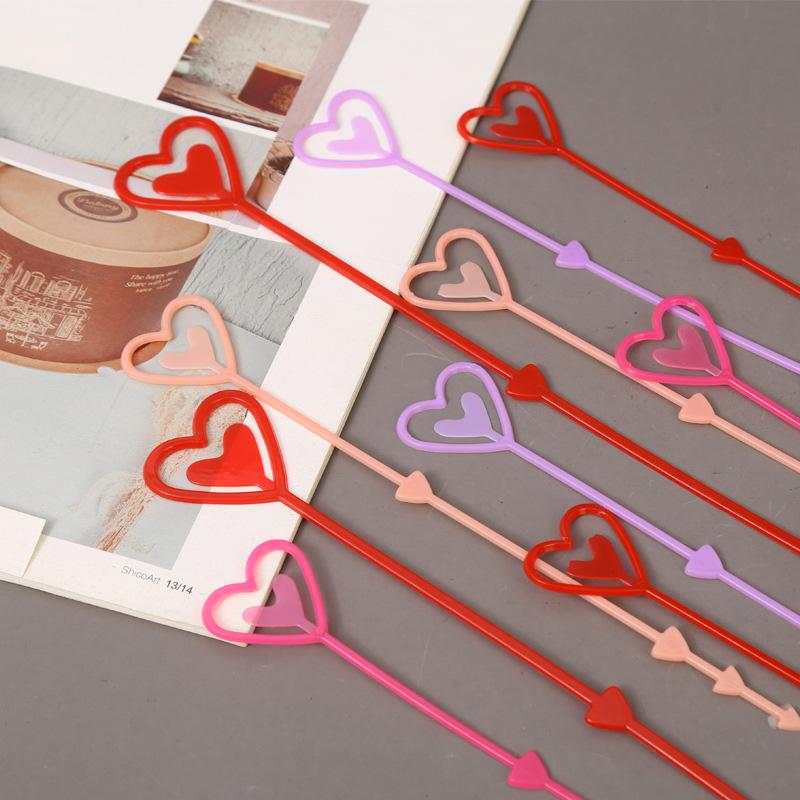 

80Pcs/Pack DIY Valentine s Day Heart Shape 22CM Plastic Flower Arrangement Card Holder
