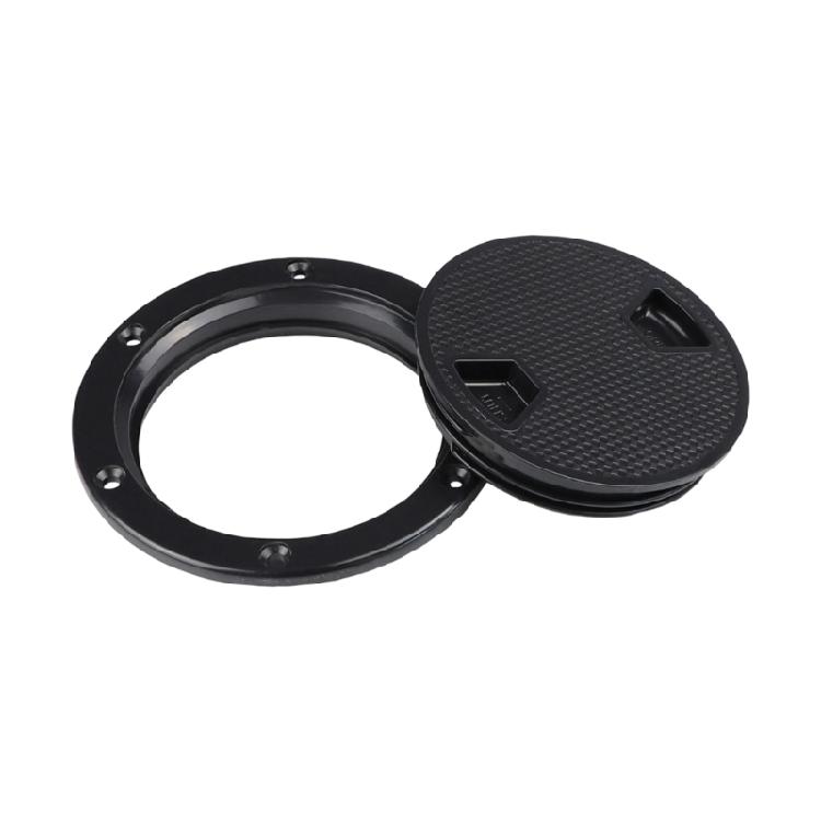 

Versatiles Round Hatches Cover with High Durability Corrosions Resistance for Watercraft and Utility Boxes 4/6/8 In 4 inches Black