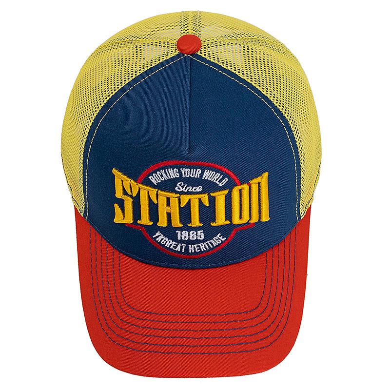 Hot Sale Unisex Baseball Cap Classic STATION Letter Pattern Mesh Cap Men & Women Breathable Summer High Quality Trucker Hat