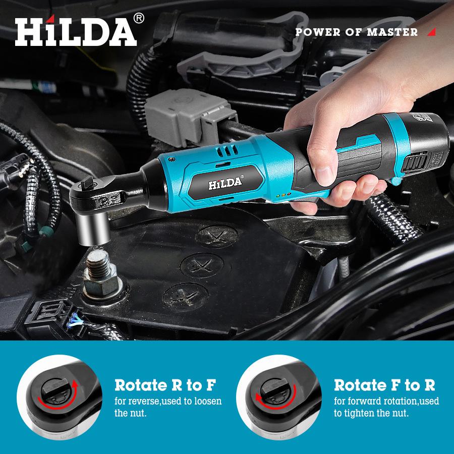 90-Degree Right Angle Electric Ratchet Wrench with Lithium Battery: High-Torque, Multifunctional Tool for Scaffolding