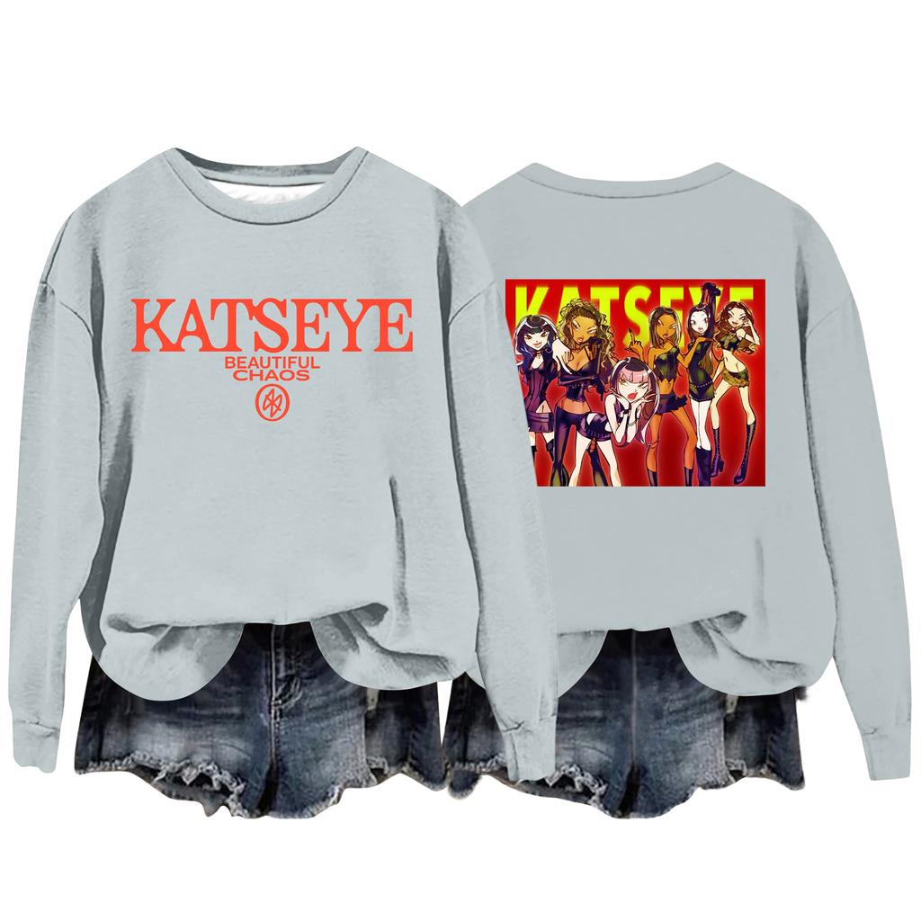 Women's Fashion Casual Long Sleeve Loose Printed Sweatshirt