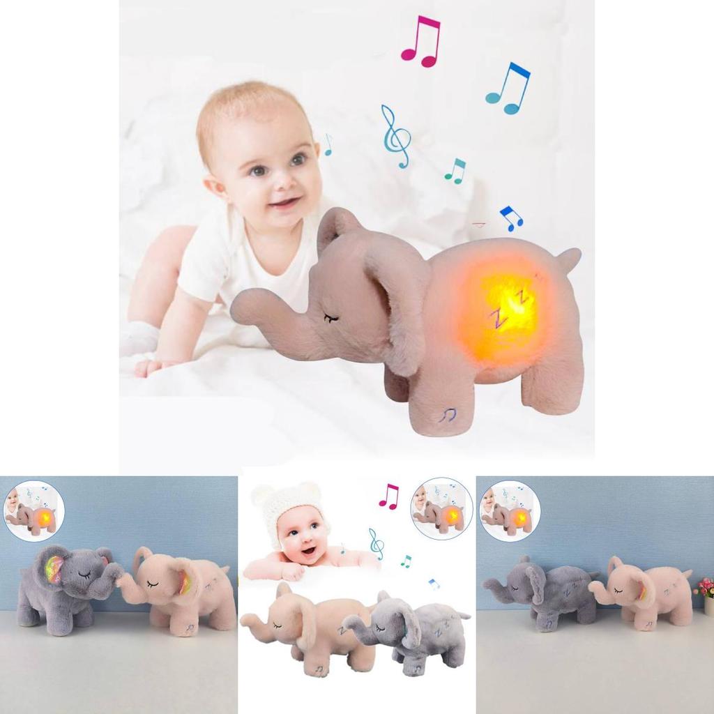 Soft And Cuddly Breathing Elephant Plush Toy For Babies Perfect Sleep Companion Gift