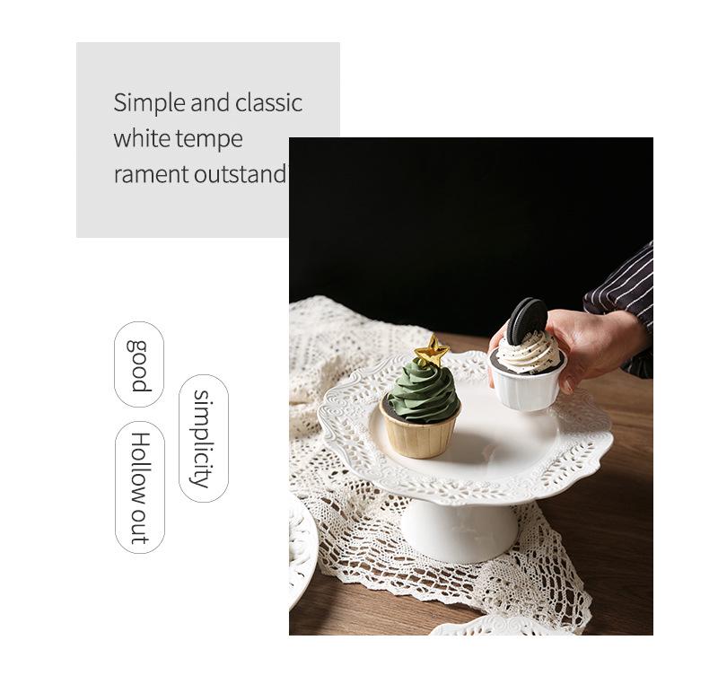 Embossed French Dessert Plate - Afternoon Tea & Western Food