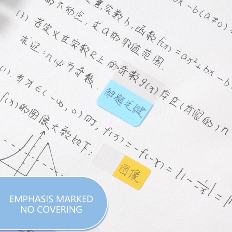 Colored PET Label 30/60/120Pcs Repositionable Writable Adhesive PET Note Page Marker for Notebook Planner Binder Folder