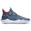 Li Ning SONIC 10 Ultra Abrasion Resistant Breathable Mid top Basketball Shoes Men's Blue White Red ABAS145-7