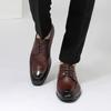 Men's Shoes Autumn Dress Leather Shoes Men's Pointed Cowhide Lace-up Breathable Men's Loafers Business Casual Shoes Men's