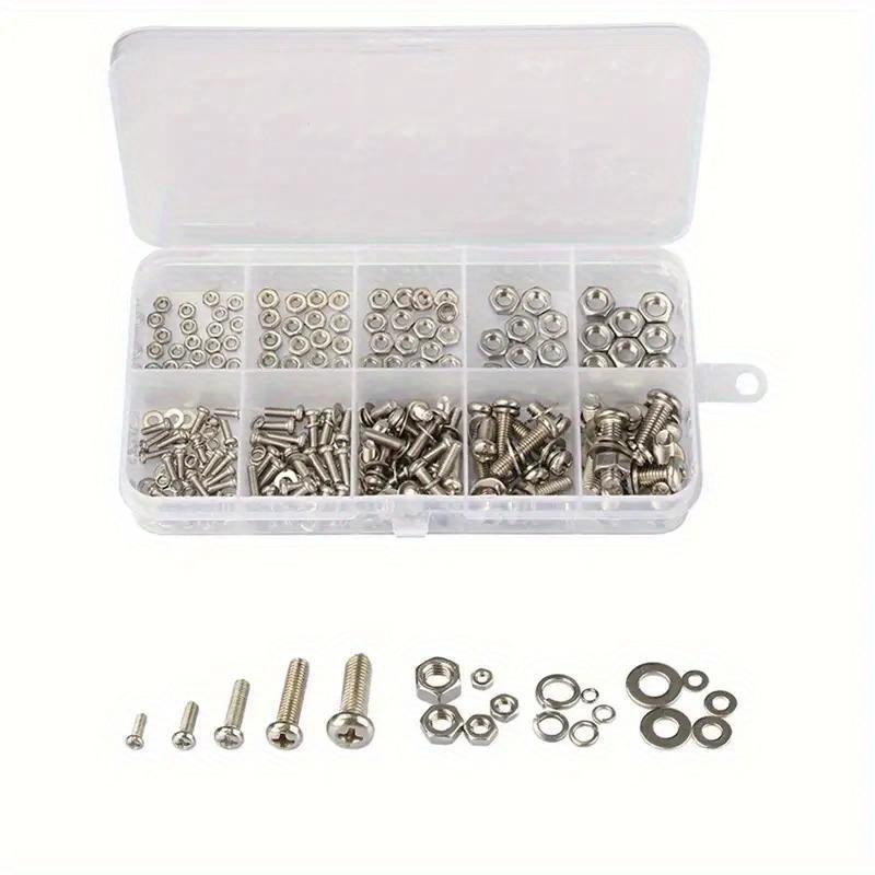 Stainless Steel Hex Nut and Bolt Set - 320pcs, Durable M2 M2.5 M3 M4 M5 Metric Size, Universal Hardware Kit for DIY Projects and Repairs