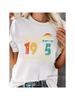 VINTAGE 1965 Limitierte Edition Druck Klassisches Basic Top T-Shirts Modische Kurze Ärmel Lässige Coole T-Shirts
