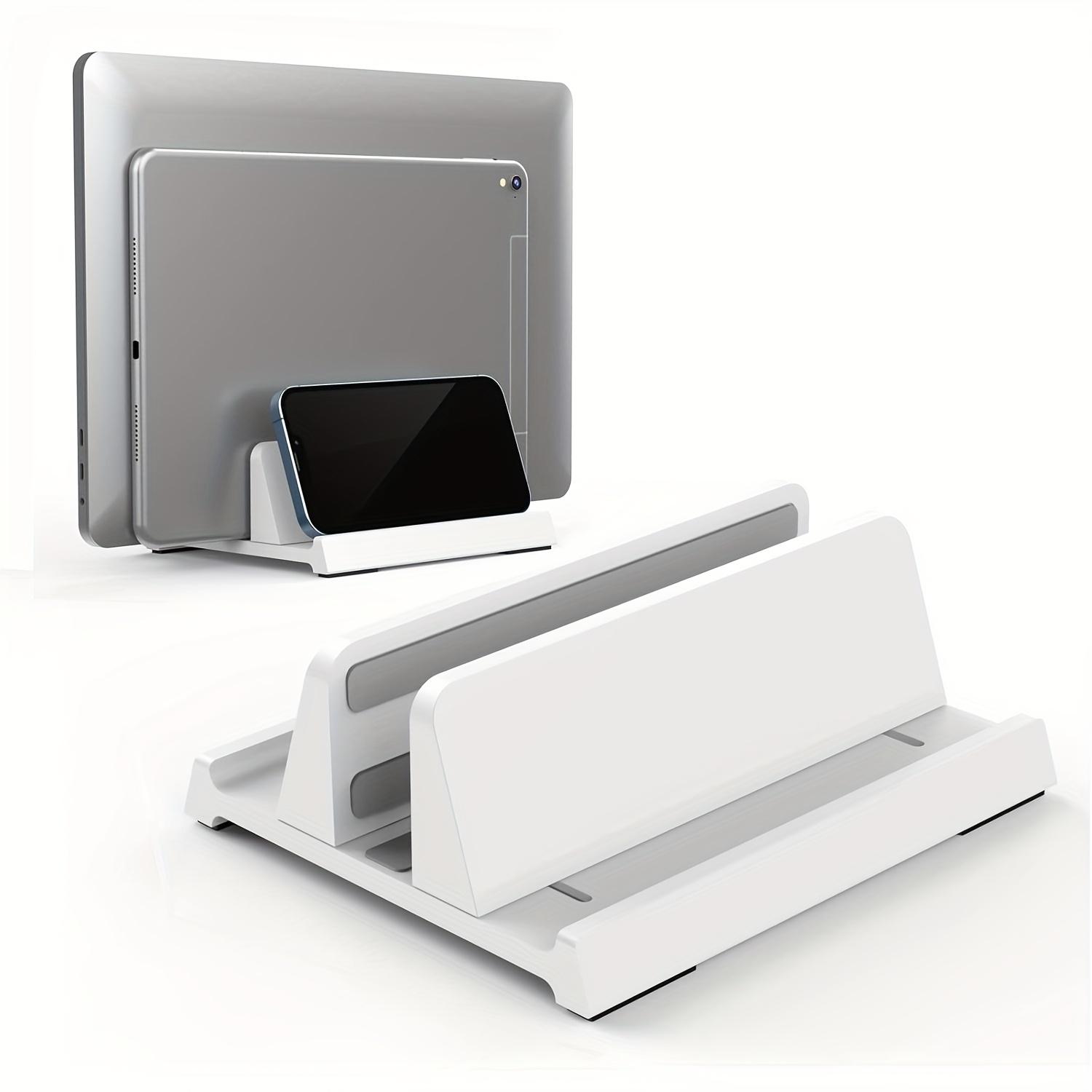 

Notebook computer vertical stand desktop computer adjustable storage stand three-in-one office storage frame белый