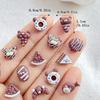 50Pcs New Mixed Nail Art Resin Doughnuts, Bear Cream Bread Designer Charms Rhinestones DIY Craft For Nail 3D Decorations