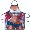 Creative Funny Character Print Waterproof Apron For Kitchen Cooking Home Use