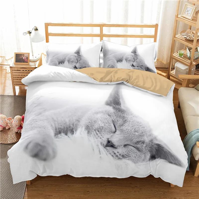 Black And White Milk Pattern Bedding Set Simple Style Soft And Comfortable Duvet Cover Set 3-Piece Children's Duvet Cover Set